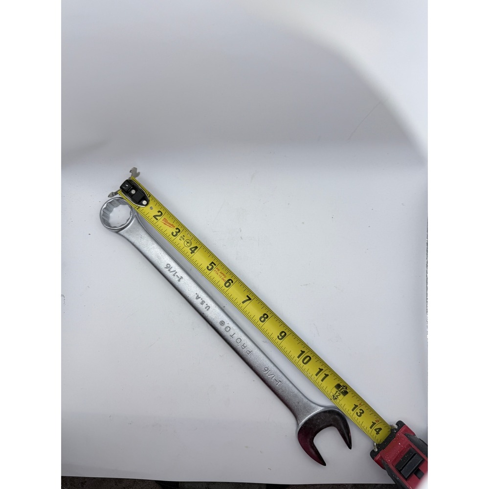 Proto Combination Wrench 1-1/16 1234 Professional USA Satin Chrome 12 Point SAE - Picture 3 of 3